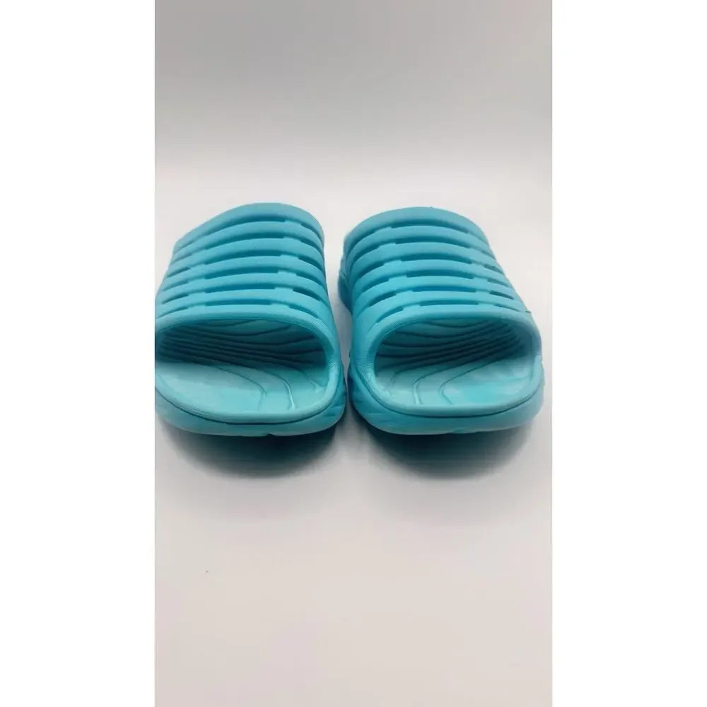 Hoka One One Unisex M9/W11Aqua Blue Recovery Slide Sandals Lightweight Cushioned